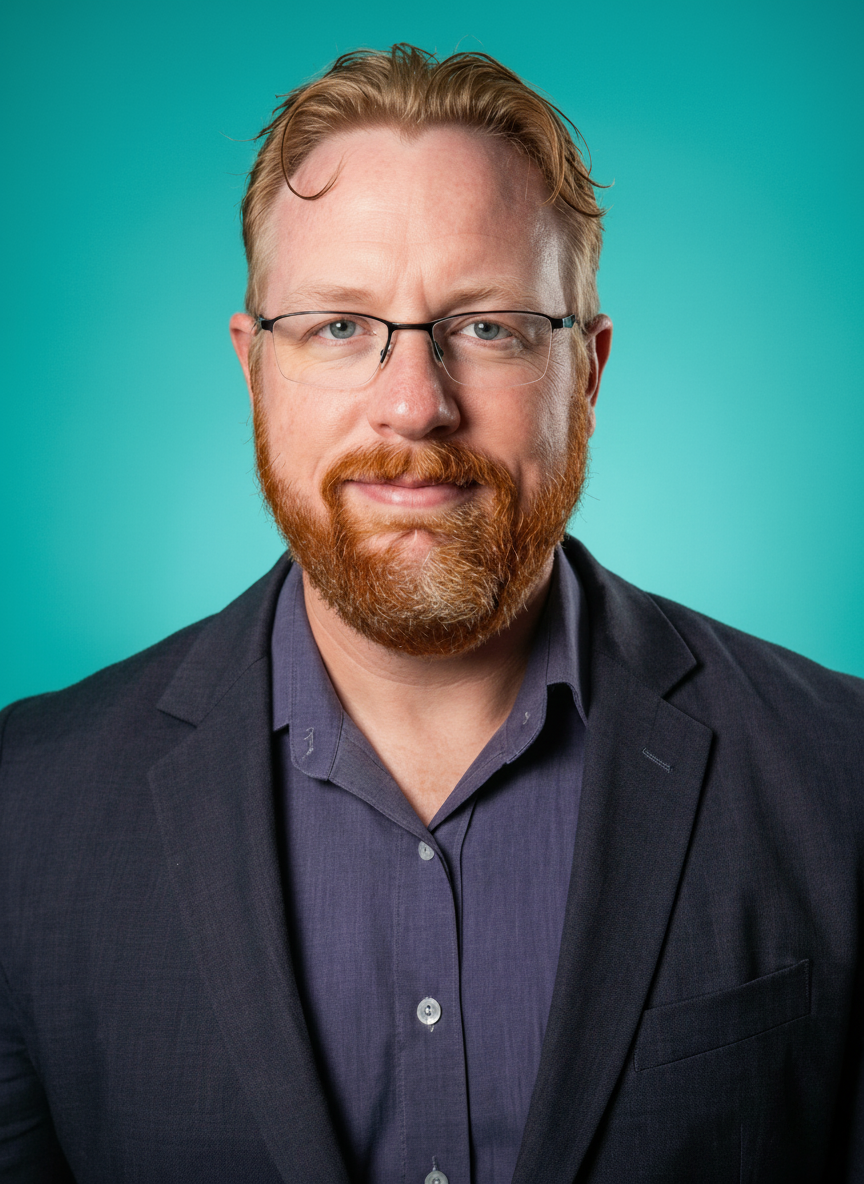 AI-made professional portrait of Louis from Neon Rabbit Digital Services